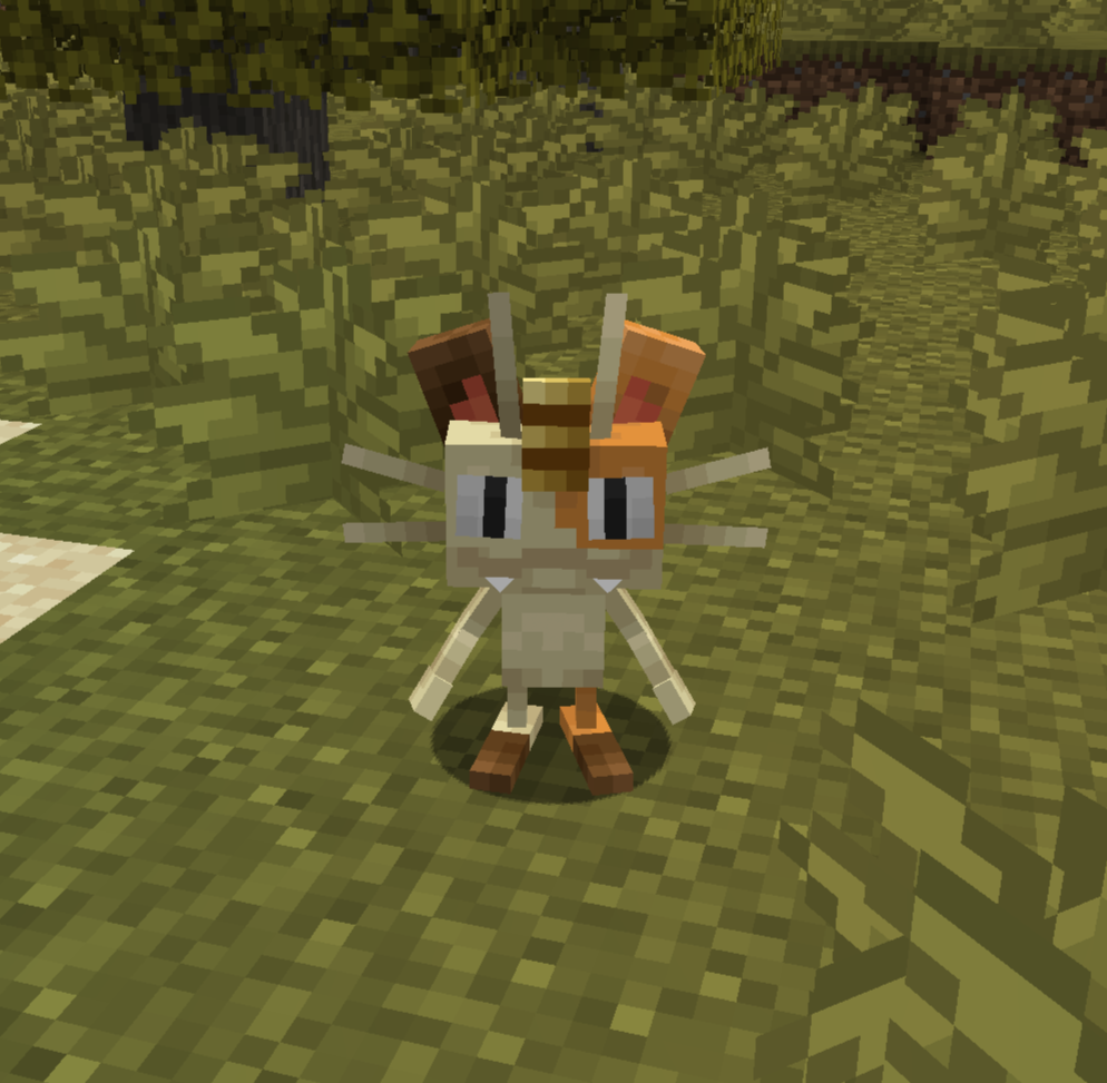 a screenshot of calico fur meowth