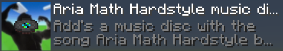 Aria Math Hardstyle music disc — screenshot 2