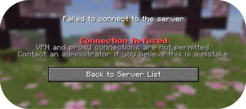 Client Warning - VPN Enabled