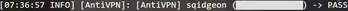Console Warning - No VPN