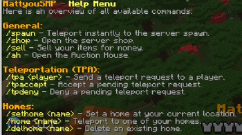 Commands for all players