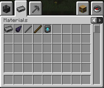 Materials Tab in Creative Mode