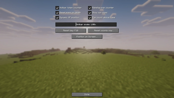 Better Totem Counter (BTC) Settings Menu