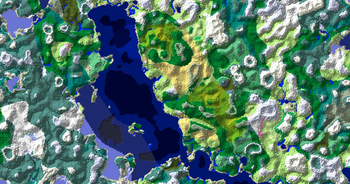 Map of the world made by mcseedmap.net