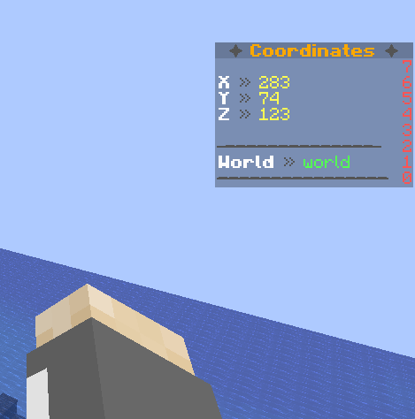 Coordinates Sidebar