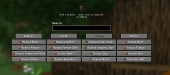 Main menu /jei