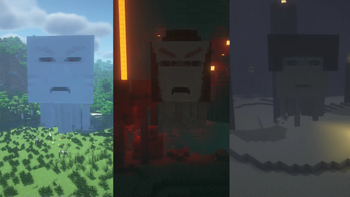 The three Ghast bosses