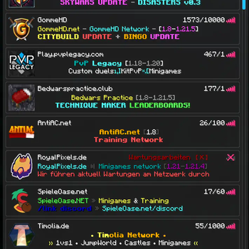 Server list
