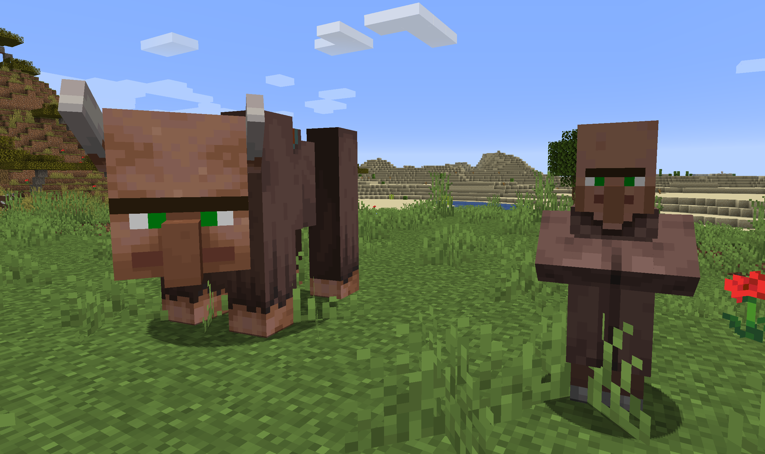 A Villager and a bigger one