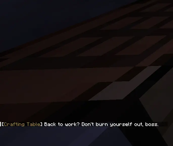 Crafting Table Message