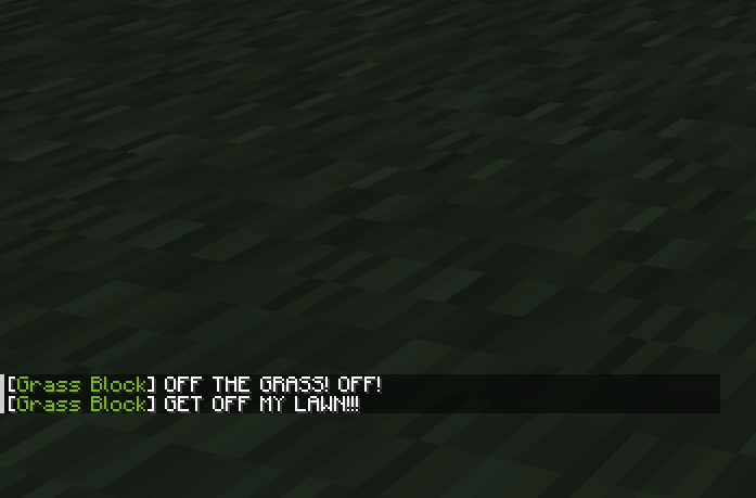 Grass block messages