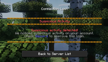 Suspicious activity detected