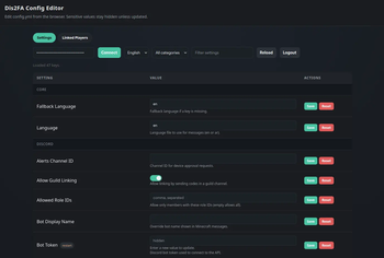 Web UI config editor
