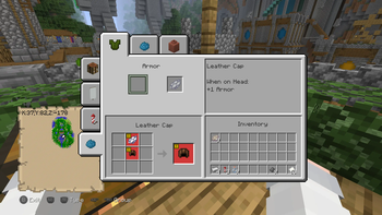 Crafting screen