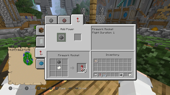 Crafting screen