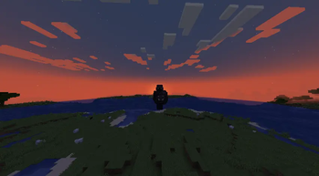 Tower shield at sunset