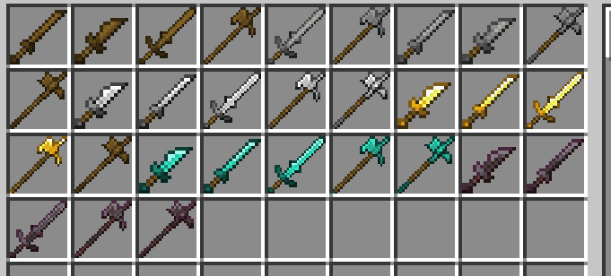 all of the weapons