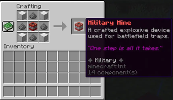 Military Mine Recipe