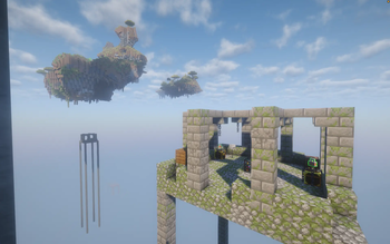 Islands with loot in the air