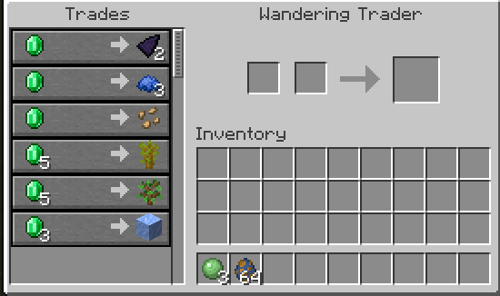 Wandering Trader Obsidian Shard Trade