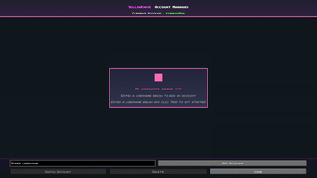 no accounts screen (1.2 yellowknife)