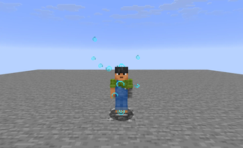 Player with swiftness potion.