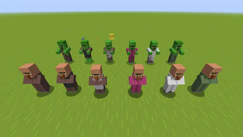 Villagers and fish.