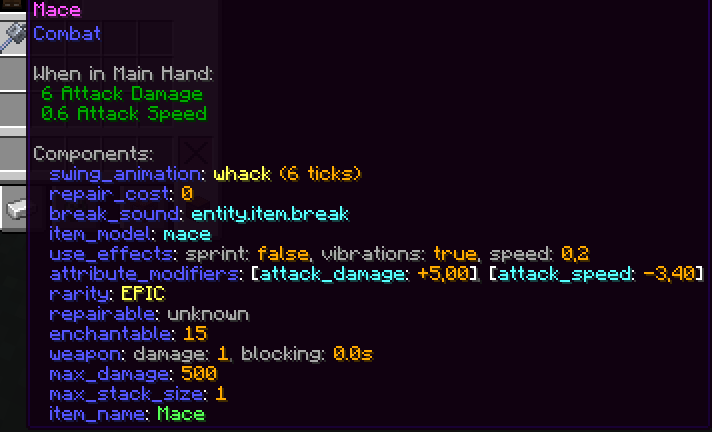 Item tooltip