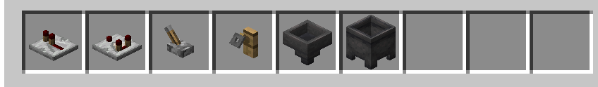 Redstone components in v1.0