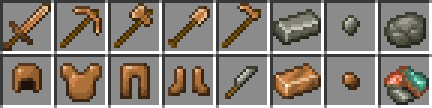 Items from Bronze Armor mod with new textures