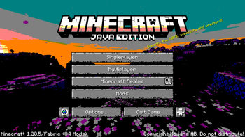 Main menu