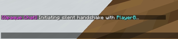 Inviting a player to chat using the mod