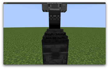 Base of Technoblade's statue
