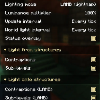 Contraption Lights (Bi-directional Dynamic Lights) screenshot