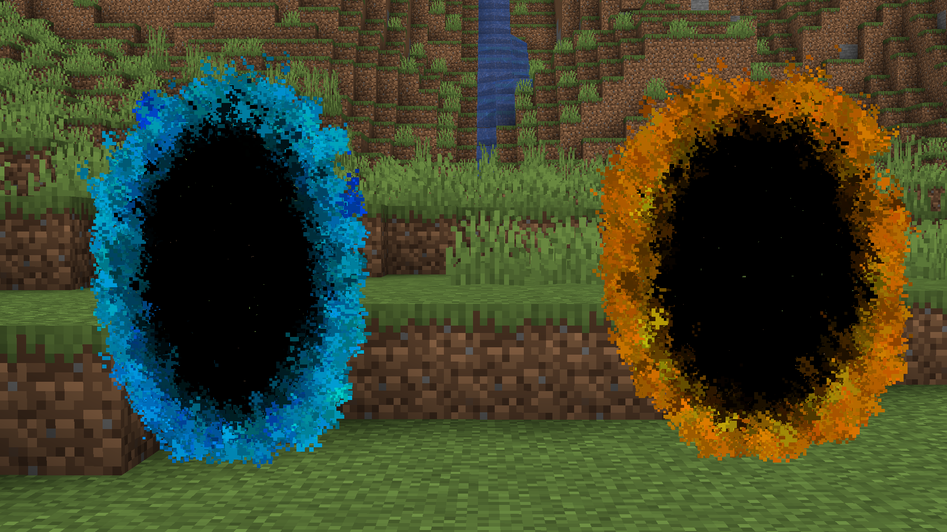 Here are the two portals you can Teleport Through