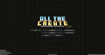 All the Create Main Menu