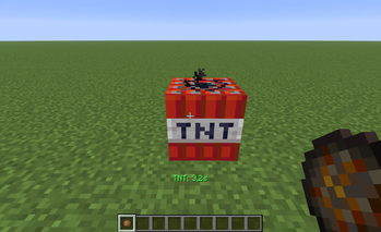 TNT Primed (lit) with a fire charge