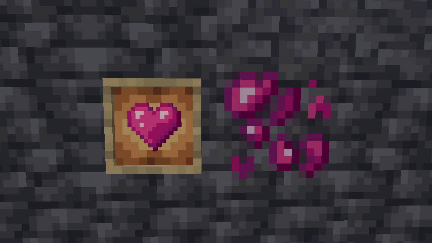 Deepslate Heart Crystal Ore and Heart Crystal