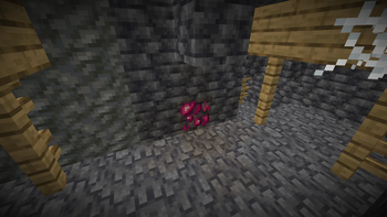 Heart Crystal Ore in a mineshaft
