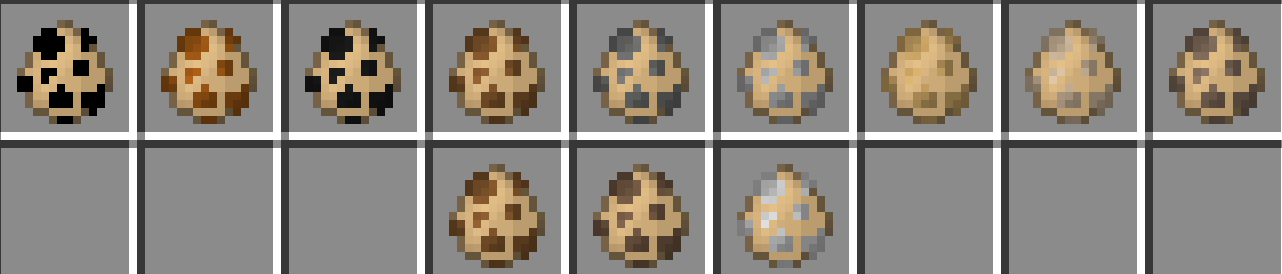 All cat egg variants
