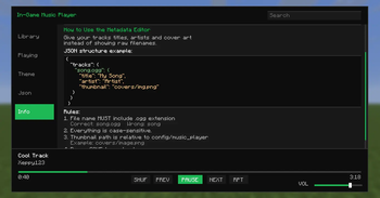Info Tab
