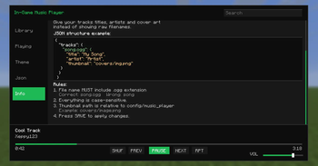 Info Tab