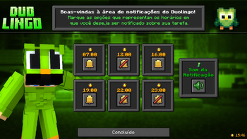 Notificações do Duolingo