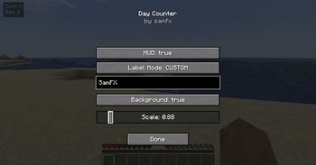 Day Counter Menu