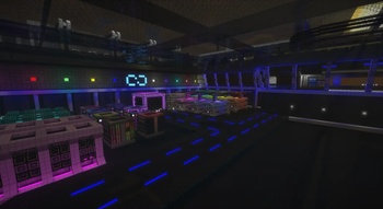 Base with colored lights