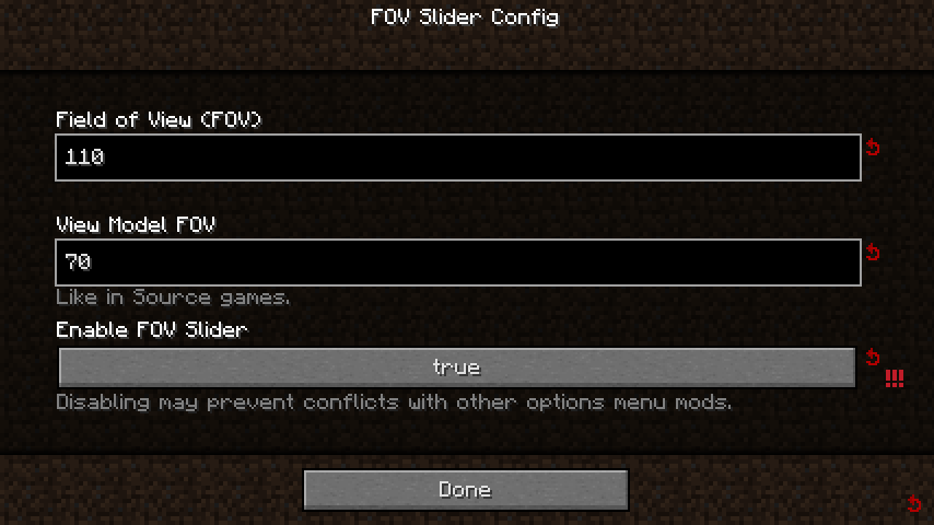Mod Menu Options