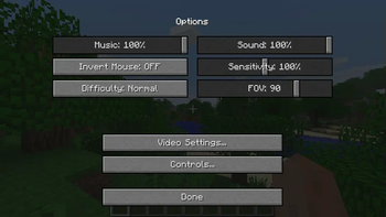 Options Menu