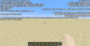 No Cords in F3 menu