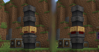 Left New, Right Old.The smart chute looks a lot more in place.