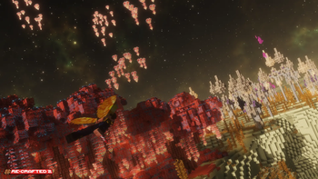 The Player Flying with an Elytra